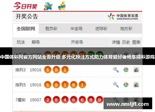 中国体彩网官方网站全面升级 多元化投注方式助力体育爱好者畅享精彩游戏 中国体彩网官方网站全面升级 多元化投注方式助力体育爱好者畅享精彩游戏
